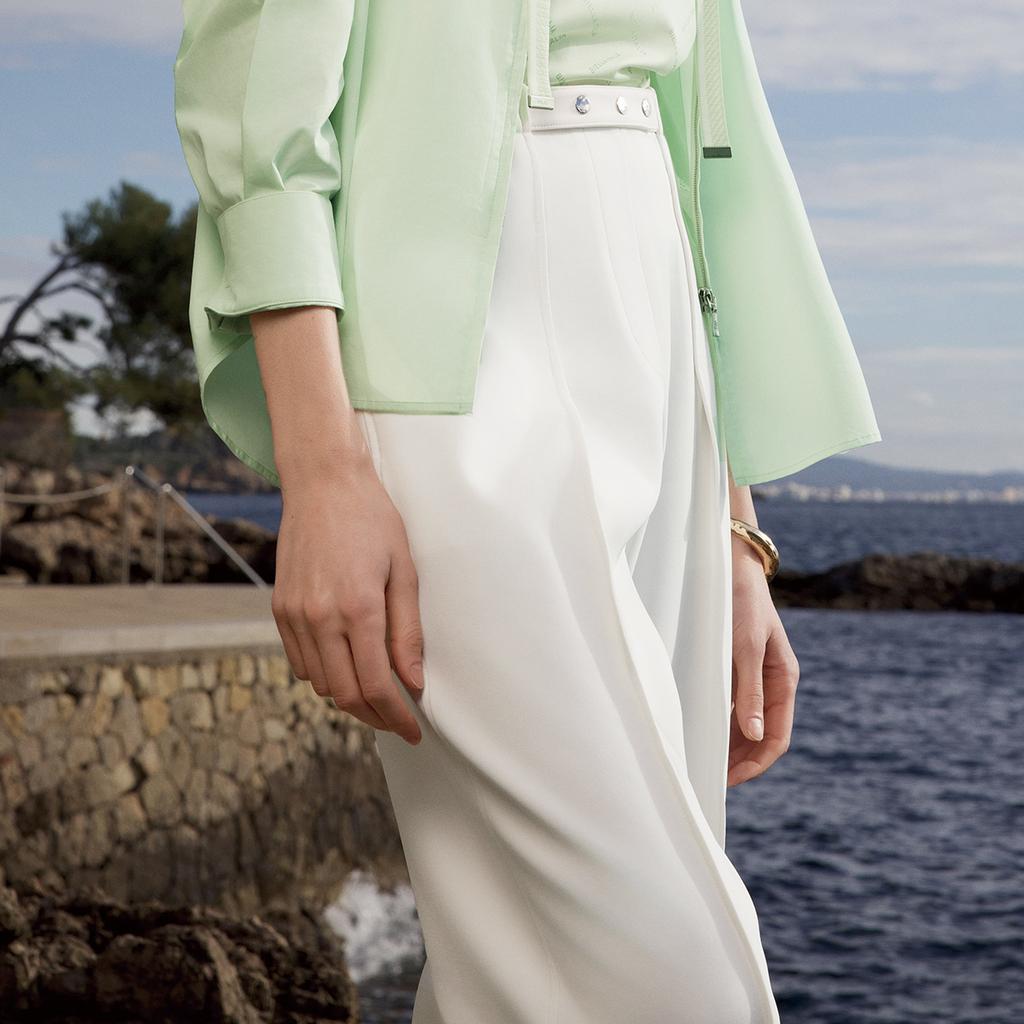 Fila Изумрудно-зеленый Модный Простой Однотонный Универсальный Повседневные Брюки Женский низ Облачно-белый F11W524803F-WT