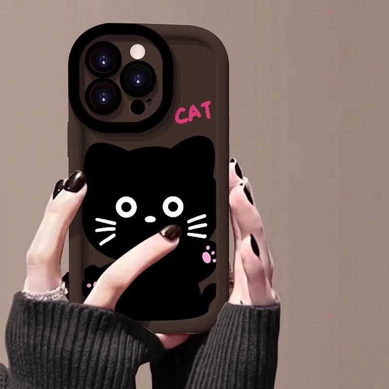 Чехол для мобильного телефона Apple 16promax Новый расписной iPhone 15pro Ощущение кожи Пух 14