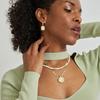 Collier Luxenter en argent 925 avec nacre blanche finie en or jaune 18K - Wicoy
