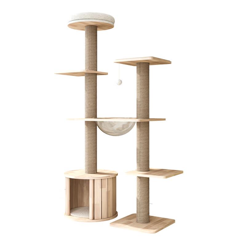 Solid Wood Floor-to-Ceiling Cat Tree
