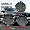 4PCS Gloss Black ABS Five-Claw Wheel Center Cap Covers Hub For AUDI S RS A3 A4 B8 8P 8V A6 A5 Q5 B7 B6 B9 Q7 A1 A7 Logos