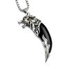 Властное ожерелье из нержавеющей стали с волчьим зубом из смолы, индивидуальный тренд, универсальная подвеска в виде зуба, ювелирное изделие для мужчин