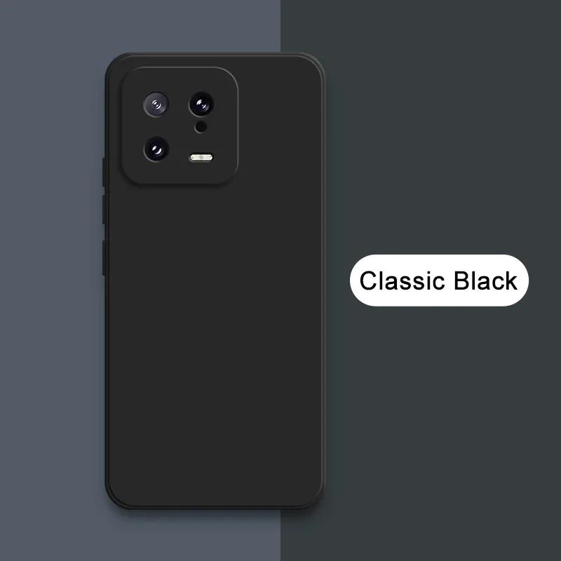 Square Liquid Silicone Phone Case for Xiaomi 13 13T Pro Ultra Lite 360 Protective Soft Back Cover Mi 13Pro 13Lite Shockproof Bag