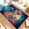 Colorful Underwater Coral Ocean print Rug,lounge coffee table,entrance hallway,study Welcome rug,Non Slip Rug,Present