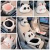 Plush Rabbit Plush Soft Seat Cushion Panda Rabbit Car Headrest Neckpillow Car Interior Ornaments