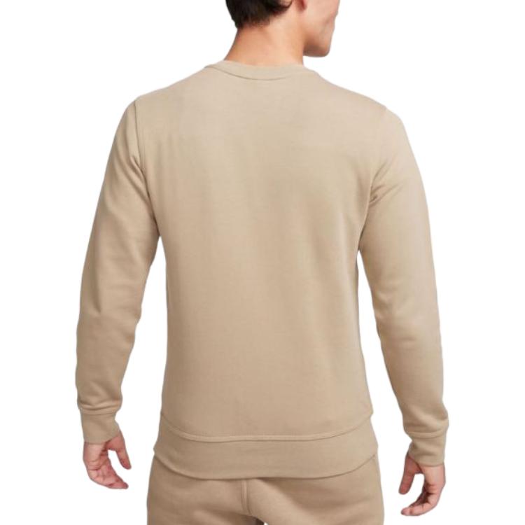 Men's Nike T Shirts Men's Beige Crew Neck Moderate Straight Fit