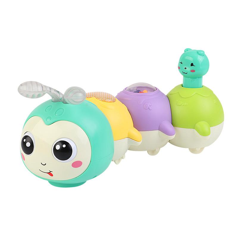 Симуляция Магнитный Электрический Гусеничный Звук и Свет Универсальный Качающийся Червь Детская Музыка Движущаяся Мультяшная Игрушка Животное