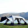Палатка для кемпинга, уличная, с двумя спальнями, с одной гостиной, портативная, складная, автоматическая, для кемпинга, двухслойная, утолщенная, непромокаемая, алюминиевый стержень, черный клей