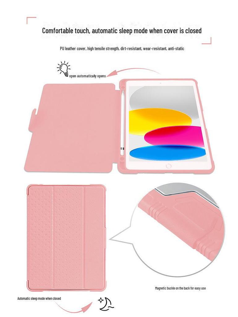 Чехол для iPad 10.2: Защитный чехол из магнитной кожи с прорезью для ручки и пленкой