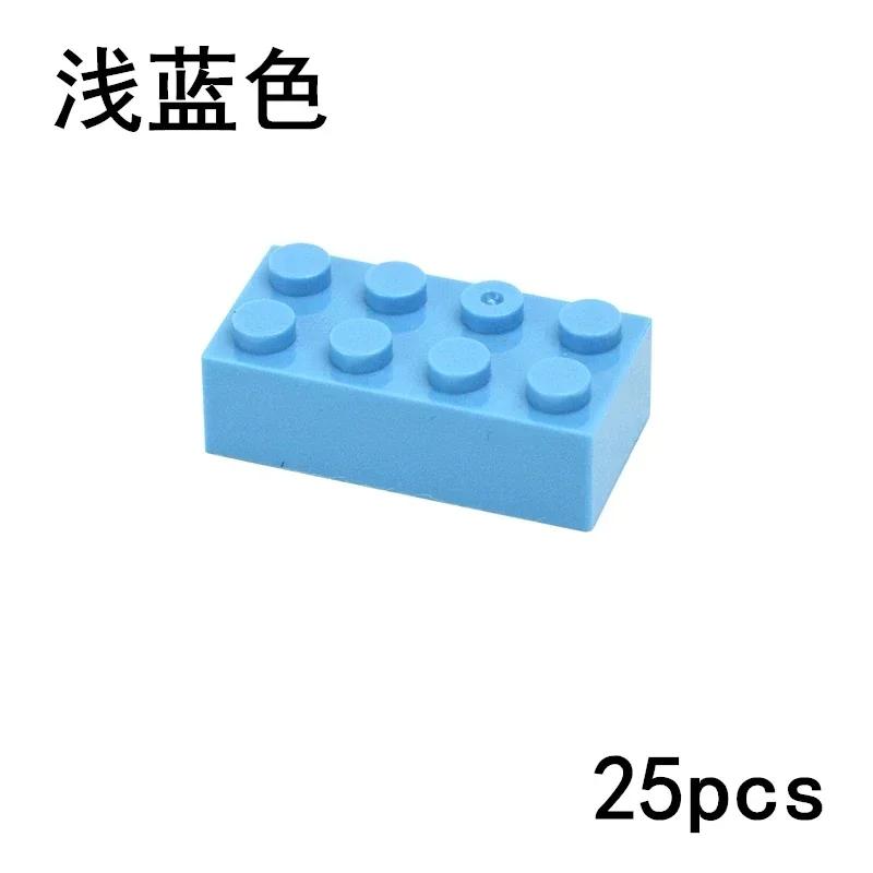 DO IT YOURSELF Plastic Material Construction Bricks Figures 25pcs Thick Blocks 2x4 Dots Dimension Works With featuring 3001 Learning Creativity Toy
