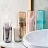 Прозрачный держатель для зубной пасты, держатель для зубных щеток, дорожный органайзер для ванной комнаты, переносной контейнер для хранения стаканов для мытья, пластиковый держатель для щеток, ополаскиватель для полости рта