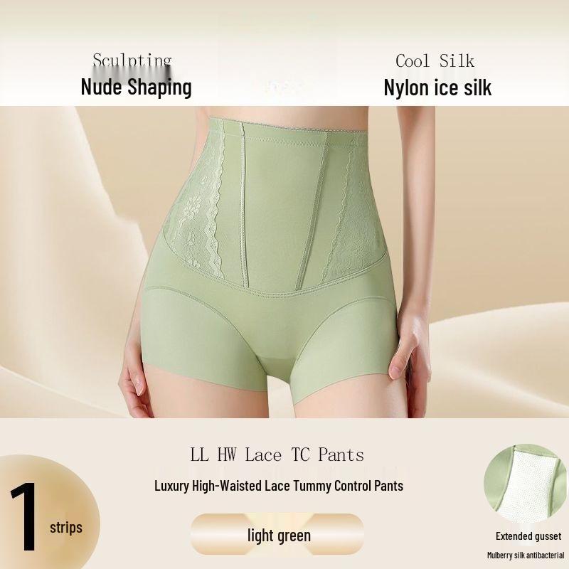 Бесшовные кружевные трусики с высокой талией для коррекции фигуры для женщин: Контроль живота и подтяжка бедер больших размеров