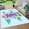 Rugrats Flannel Pattern Square Carpet,Area Rug,Carpet Rug for Living Room Bedroom Sofa Playroom Decor,Non-slip Floor Mat