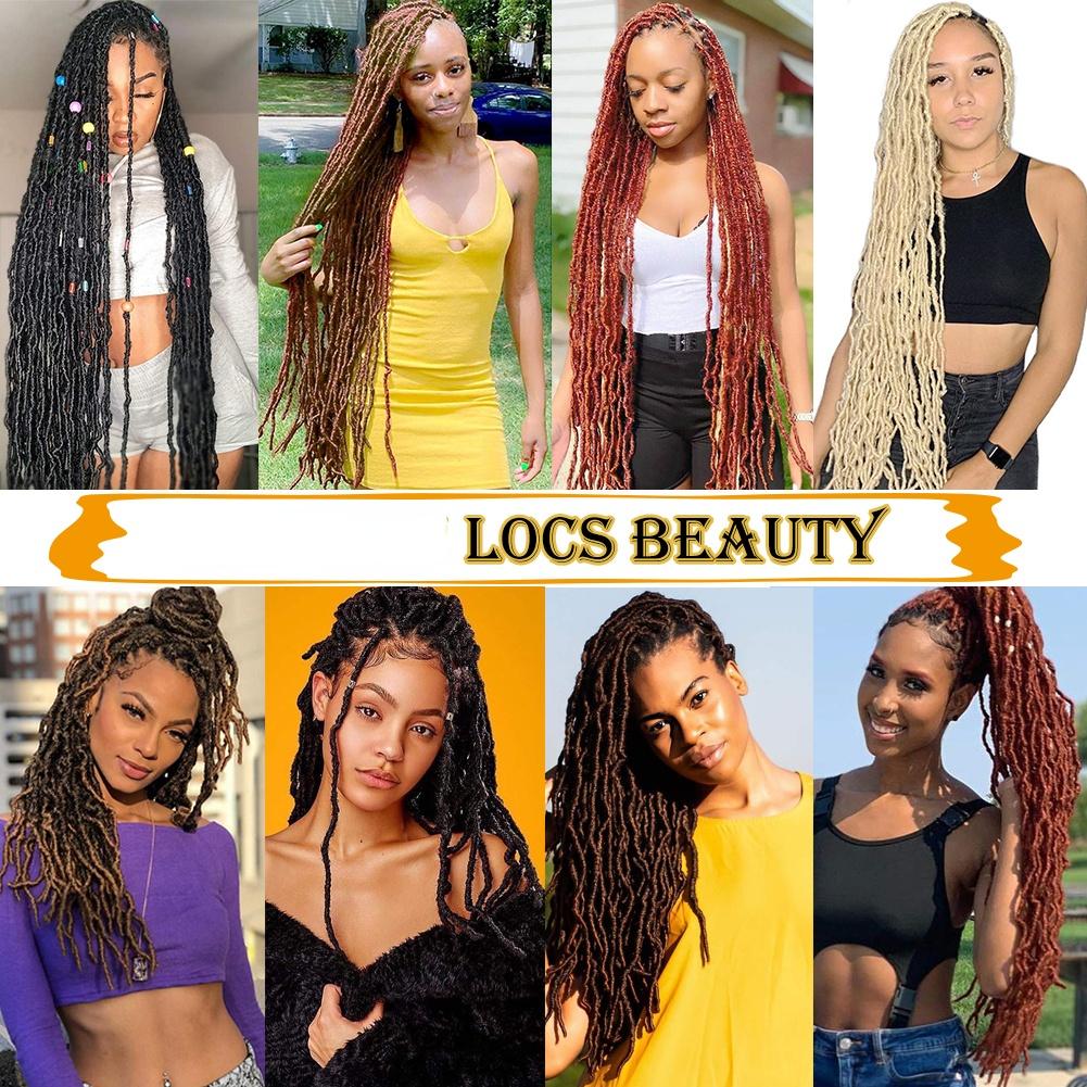 Новые мягкие локоны, вязаные крючком, 36 дюймов, длинные натуральные вьющиеся волосы, волнистые искусственные локоны, вязаные крючком косички