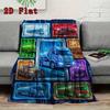 Future Tanker Trucks Showcase 2D Flat Pattern Flannel Blanket, High quality All Seasons, Home Decor, Warmth and Comfort, Perfect for Christmas Gifts.