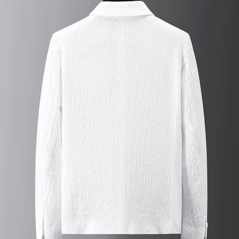 Мужской костюм из двух частей, полосатый плиссированный мужской блейзер, брюки, плиссированный, со шнурком, свободные карманы на лацканах, тонкий деловой мужской комплект