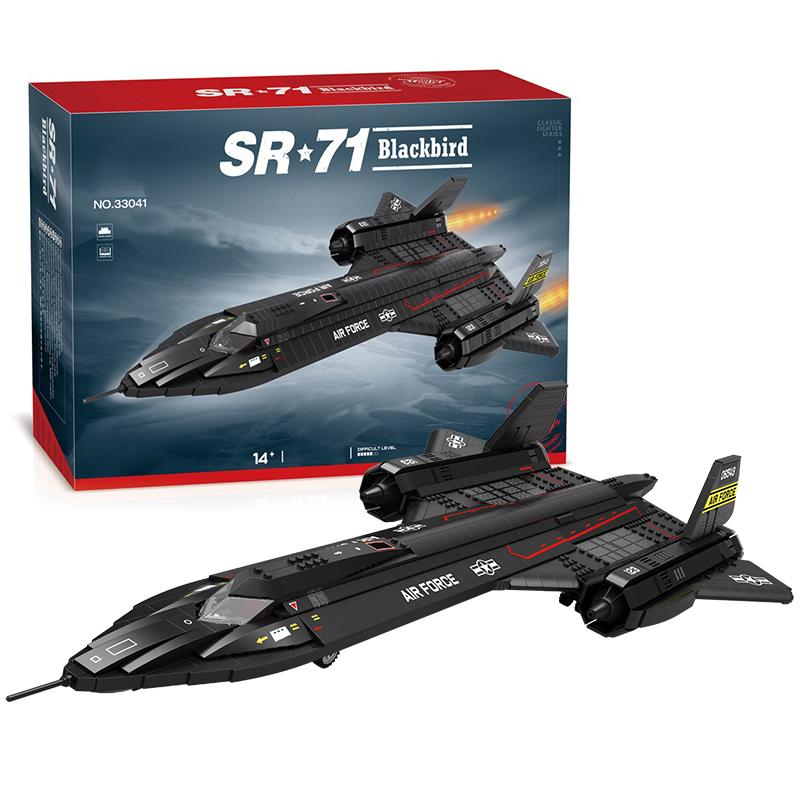 Нетоксичные Строительные Блоки Истребителя SR-71 Blackbird Модель Самолета Разведки ВВС Коллекция Модельных Кирпичей Дисплей Детские Игрушки Подарки