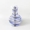 Decorative Blue-and-white Porcelain Paper Vase Floral Arrangement Tabletop Decor  Office Desk