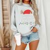 Women's Casual Fashion Round Neck Long Sleeve Christmas Printed Sweatshirt