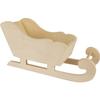 Wooden Sleigh - Tommy - Natural - 8.5 Cm Height - 17 Cm Width - Decorative