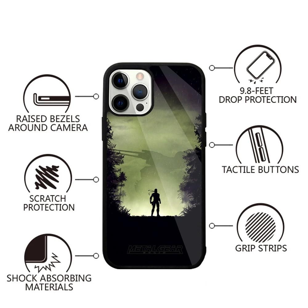 Чехол для телефона M-Metal Gear S-Solid для iPhone 15,14,13,12,11,Plus,Pro,Max Mini Магнитная беспроводная зарядка Magsafe