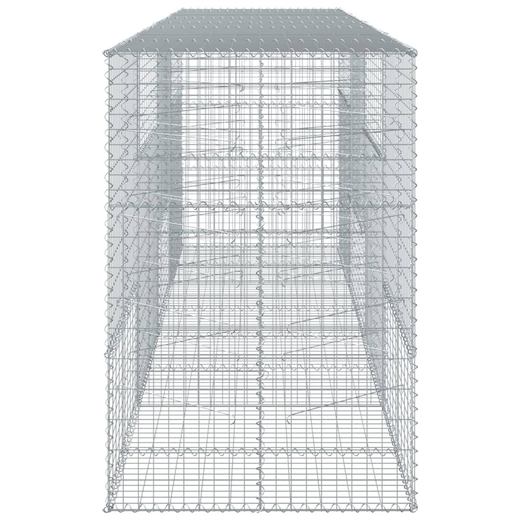 Gabion with Lid 400 x 100 x 150 cm Galvanized Iron