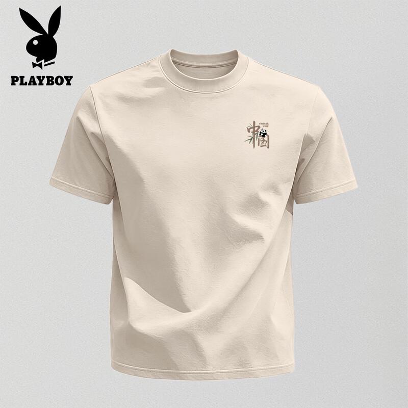 PLAYBOY Мужская футболка из чистого хлопка с принтом медведя