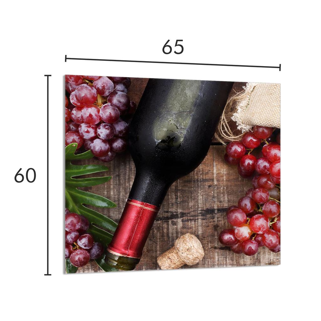 PANEL SZKLANY DO KUCHNI 65x60 Wino