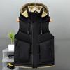 Plus Size L-5XL Fashion Winter Men's Sleeveless Jackets Hooded Thick Outerwears Man Warm Vest