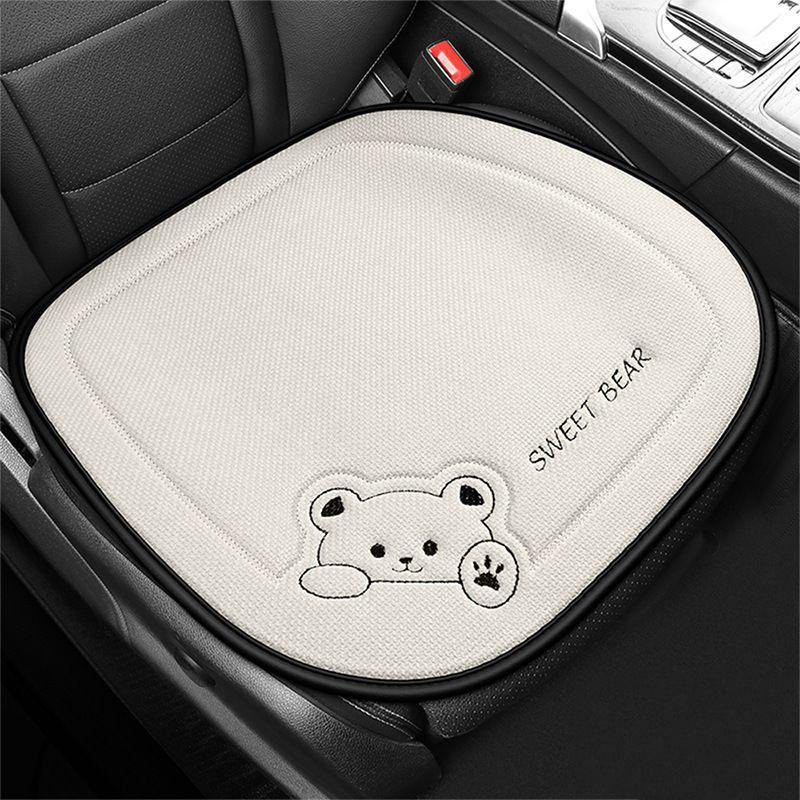 1Pcs Breathable Cartoon Bear Car Seat Cover Non-Slip Cushion for Women's Protection