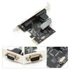 Карта расширения PCIE в 2 последовательных порта Адаптер Контроллер для Windows Linux OS X Настольного ПК