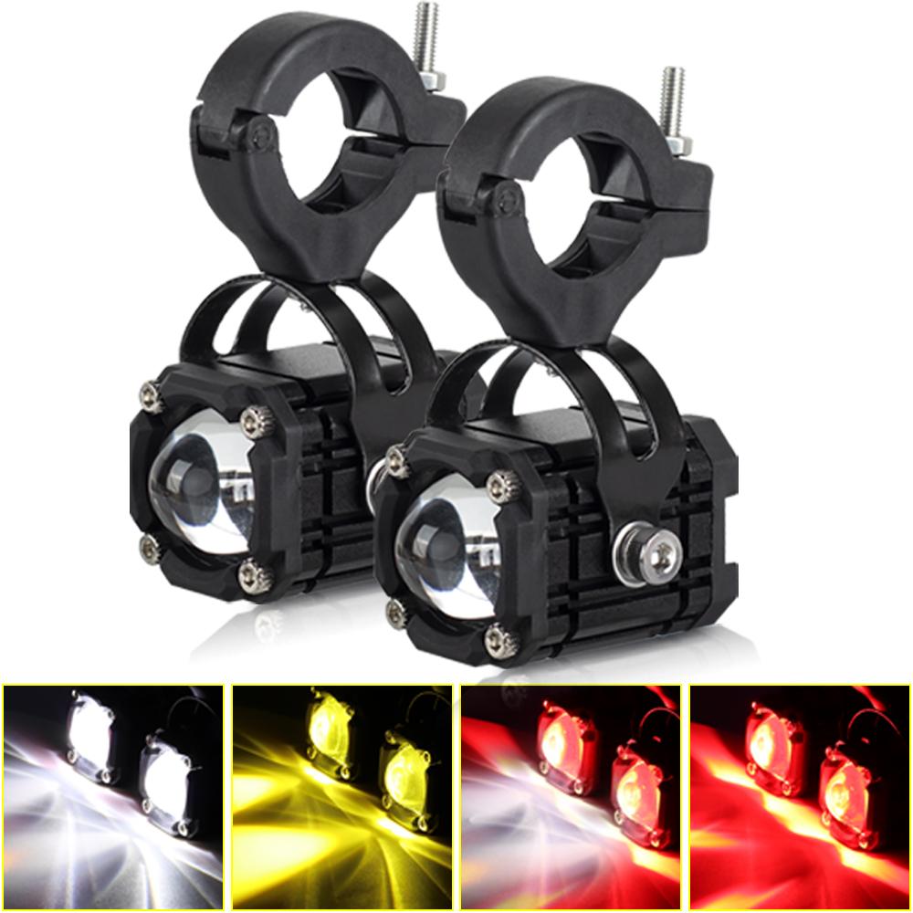 Motorcycle LED Auxiliary Headlight Work Light High and Low Beams Super Bright Spotlight Driving Fog Lamp Motorcycle Accessories