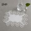 Flat Edge Placemat White Lace Placemat, Foldable Soft Anti-Wrinkle Table Mat, Heat Non-yellowing Resistant Non-Yellowing Durable Dining Protector for