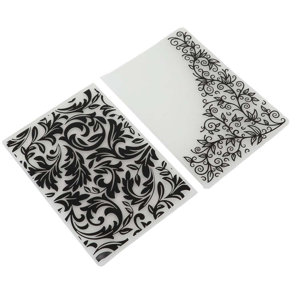 2 шт. Пластиковые папки для тиснения Цветочные листья Пластиковые легкие широкоформатные папки для тиснения