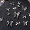 30pcs Alloy Butterfly Nail Charms, Bowknot Nail Art Accessories, Nail Art Supplies For Women And Girls