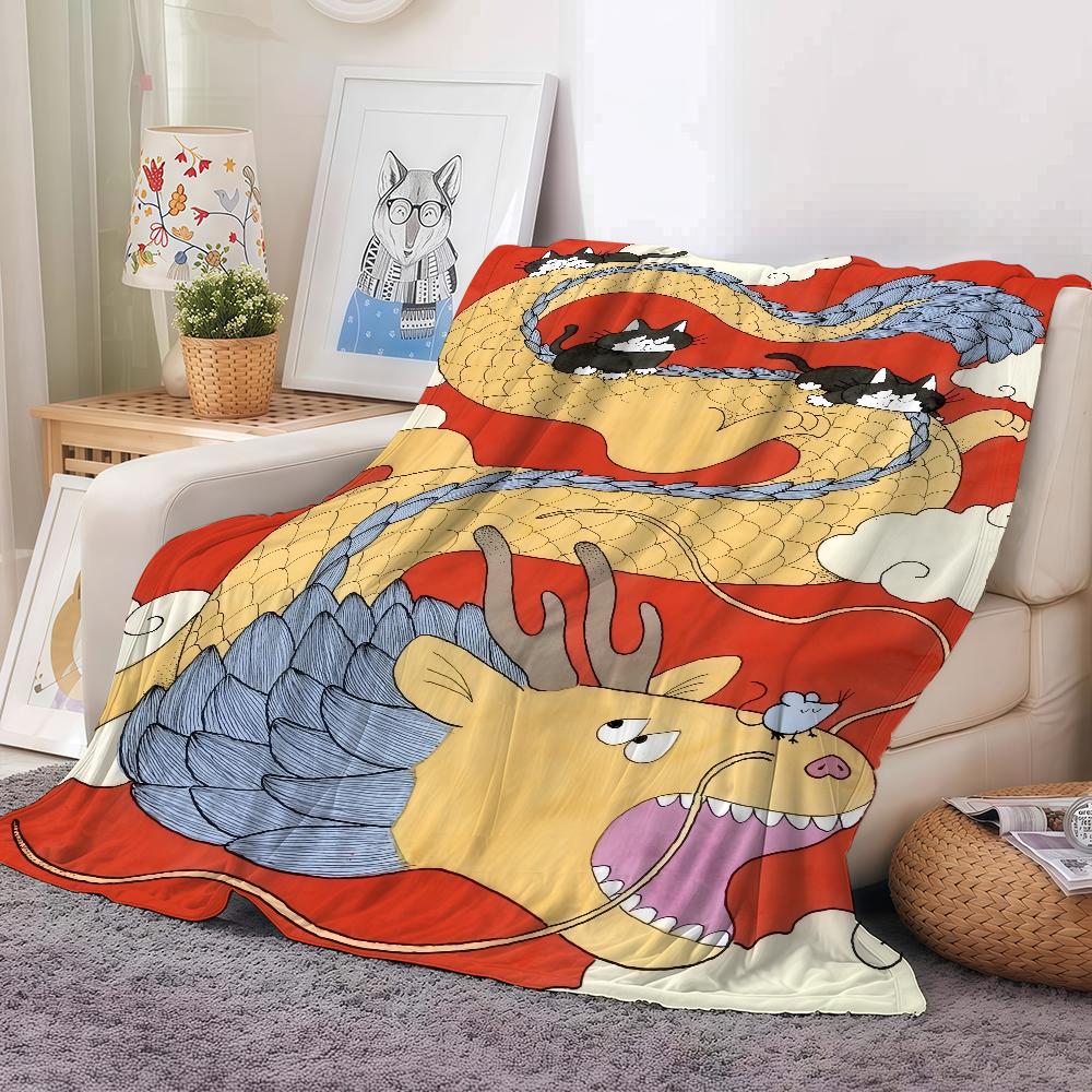 N-Naoto Hidaka Art Blanket Warm Soft Suitable For Bedroom Sofa Bed Living Room Office Travel Camping Gifts