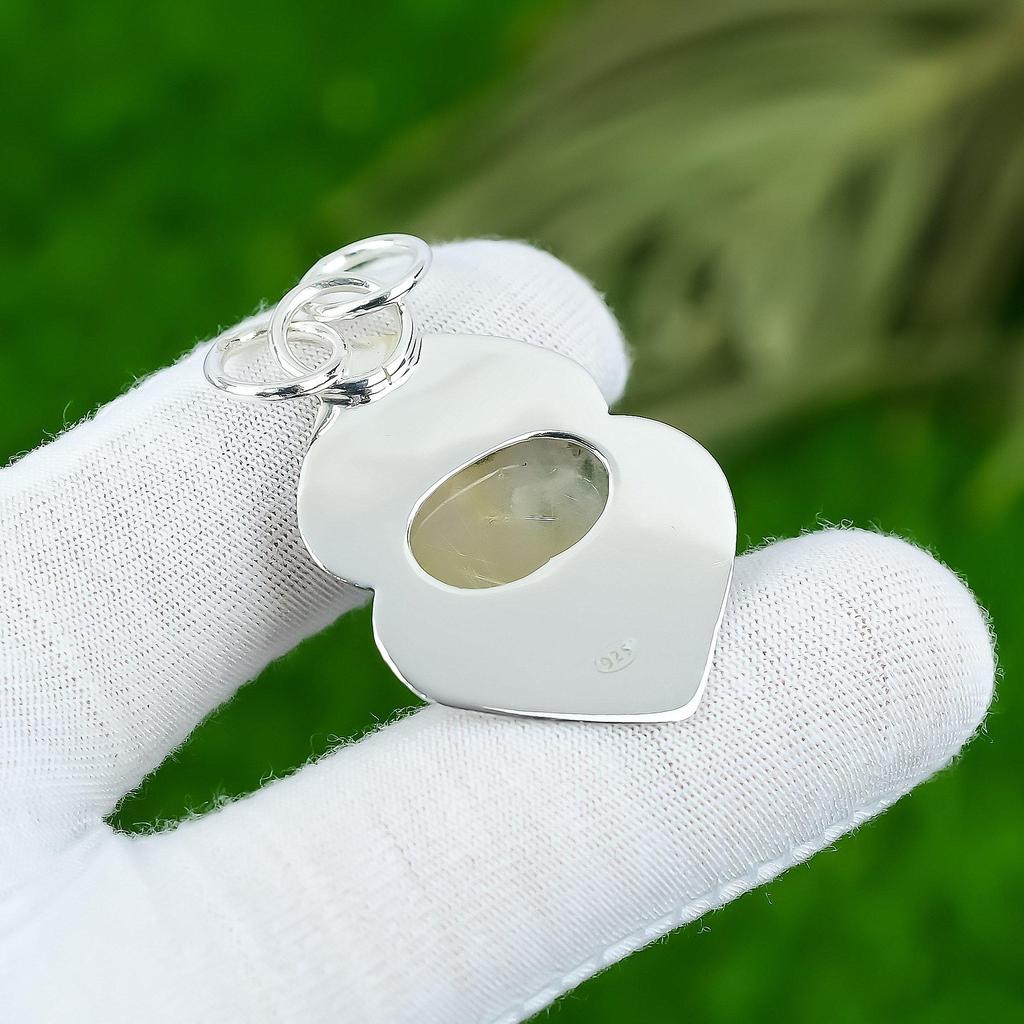 Подарок для женщин Подвеска Серебро 925 пробы Натуральный Золотистый Рутил Драгоценный камень