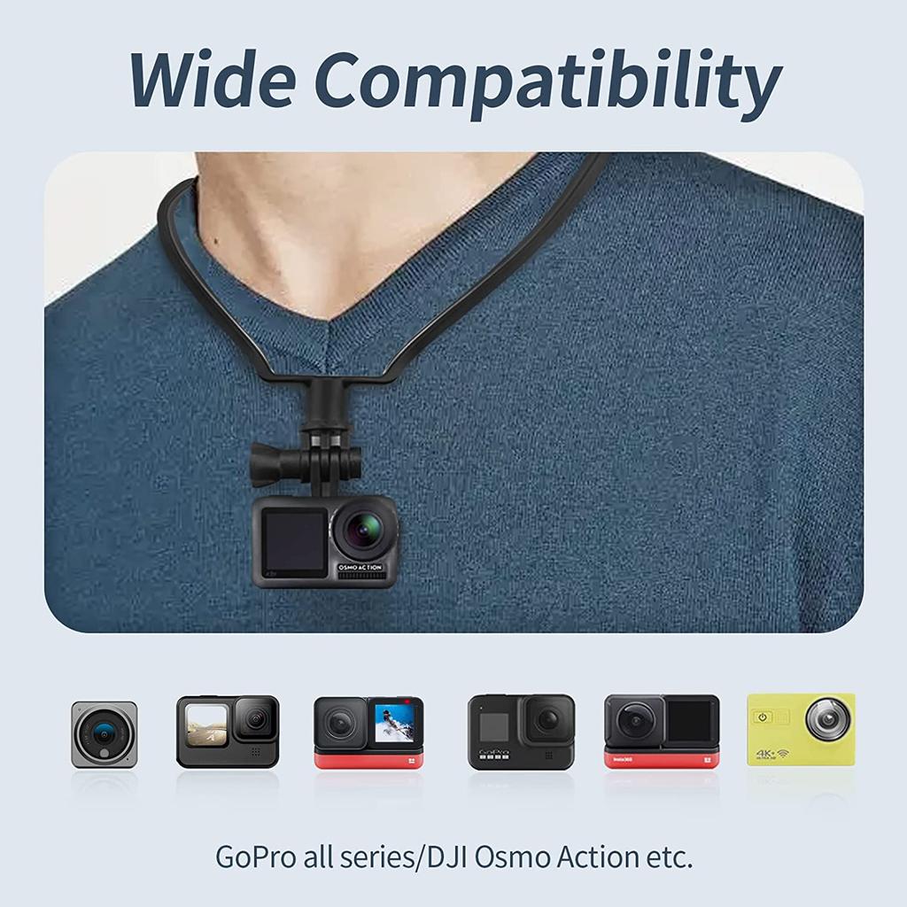 Крепление на шею, ремешок для GoPro 10, 9, 8, 7, 6, 5, экшн-камера, телефон, видеосъемка, смартфон, селфи, держатель на шею