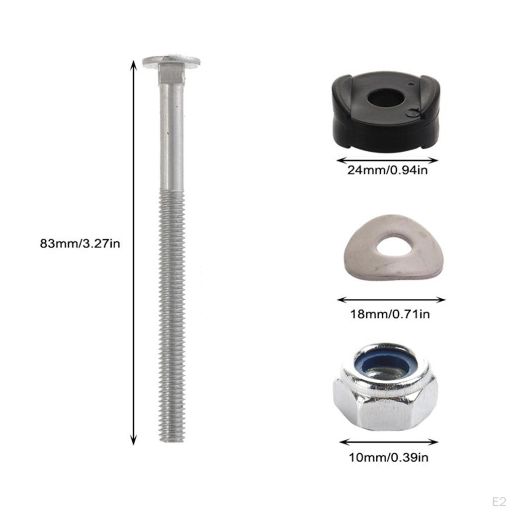 12 Pieces Trampoline Screws Bolts and Nuts Enclosure Pole Spacers Jumping Bed