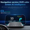 C3 Навигационное зеркало HUD Автомобильный проектор на лобовое стекло с OBD2 HD GPS-навигацией Bluetooth Сигнализация