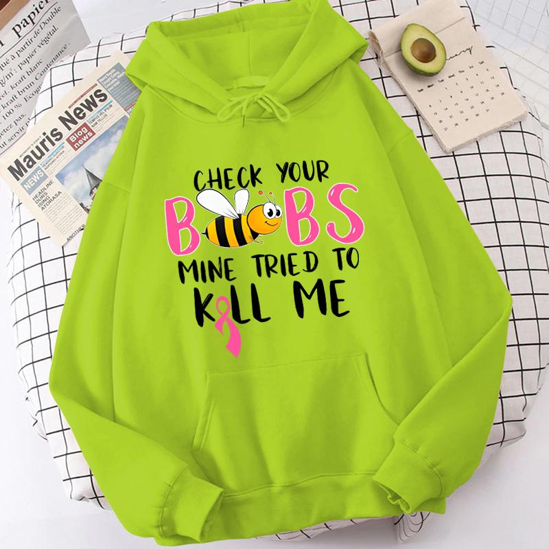 (Unisex Hoodie)Толстовки с капюшоном от рака молочной железы, пуловер, толстовка с капюшоном унисекс, уличная одежда Харадзюку с длинным рукавом