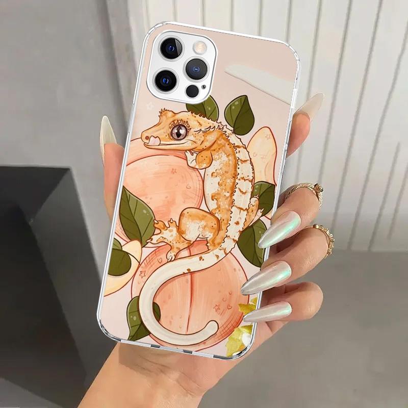Lizards Geckos Phone Case for Iphone 17 Air 16 15 Plus 14 13 Mini 12 11 Pro Max 16E 7 8 SE 2020 Soft Funda Print Shell 16 15 14