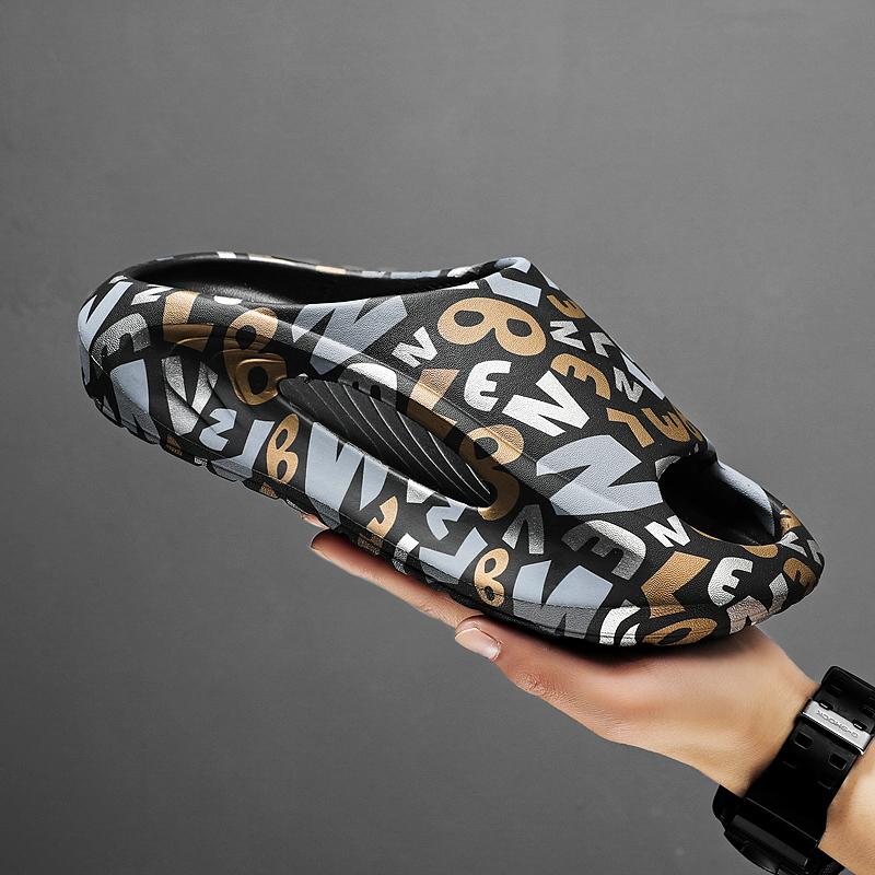 Модные мужские и женские новые летние шлепанцы для дома нескользящая обувь на платформе для отдыха на открытом воздухе пляжная обувь для пар сандалии дизайнерская обувь для мужчин