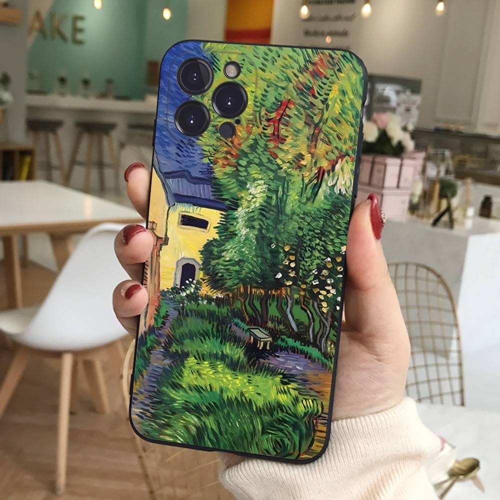 Чехол для телефона с масляной картиной Ван Гога для iPhone 17 Air 16 15 14 13 12 11 Pro Max 16 15 14 Plus Мягкий чехол из ТПУ