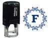 Printtoo Alphabet F Monogram Octagon Celtic Swirl Frame Self Inking Rubber Stamp Office