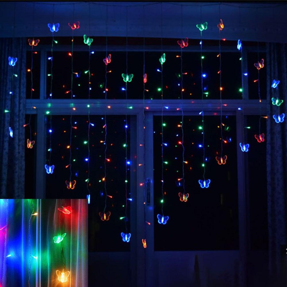 ABXMAS 2x1,5 м светодиодный занавес в форме сердца с вилкой европейского стандарта, сказочный свет, гирлянда для спальни, свадьбы, дома, декоративные праздничные огни, рождественские огни