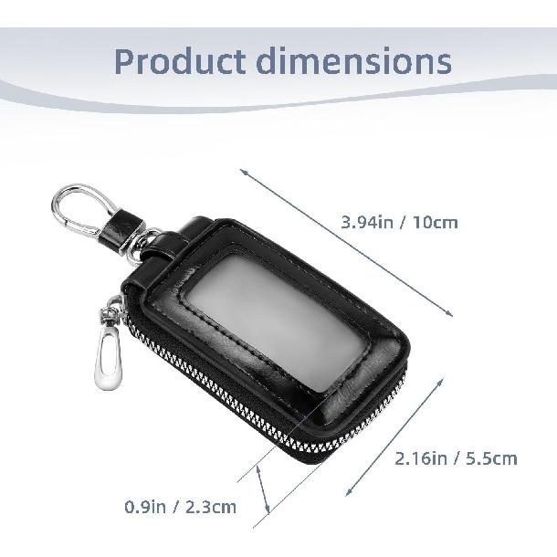 1 Pack Car Key Fob Case, Universal Leather Key Holder Bag | For Replacement Remote Key Cover