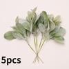 5pcs The Imitation Plant of Goat Ear Leaf with Flower Arrangement In Table Bottle Rabbit Ear Leaf