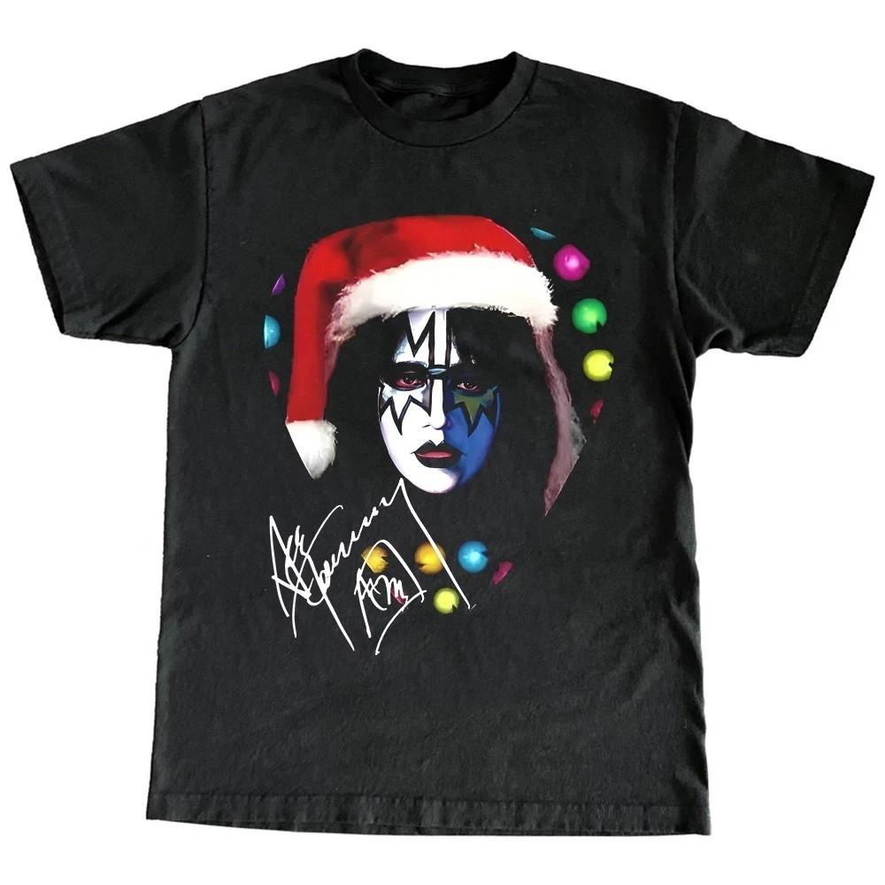 Новая винтажная рождественская футболка Ace Frehley Подарок для фанатов Унисекс S-5XL Рубашка DO280 Унисекс Футболка