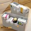 4pcs Household Refrigerator Divider Multi-function Freely Adjustable Snap-type Storage Box Classification Compartment Clip